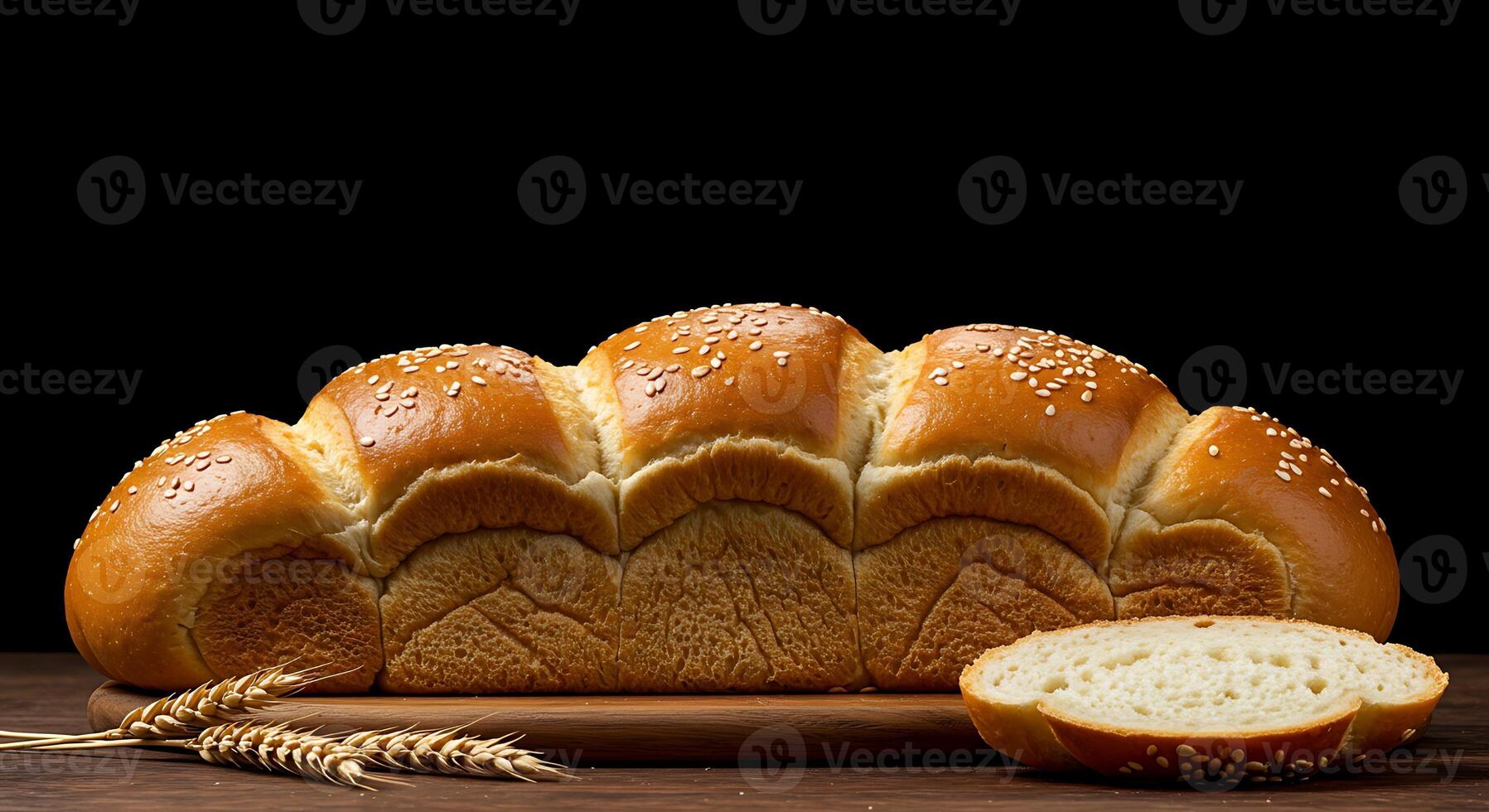 Delicious Homemade Bread Loaf with Golden Brown Surface photo