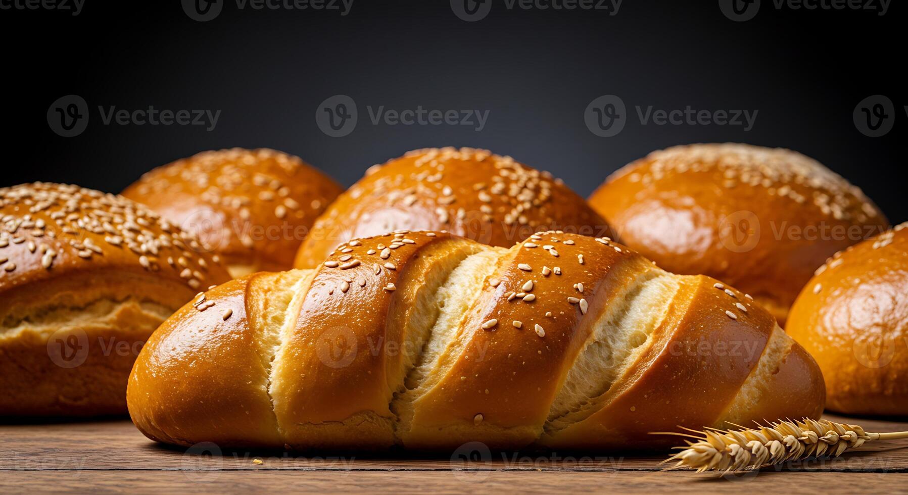 Delicious Bread Crust with Soft Fluffy Inside Texture photo