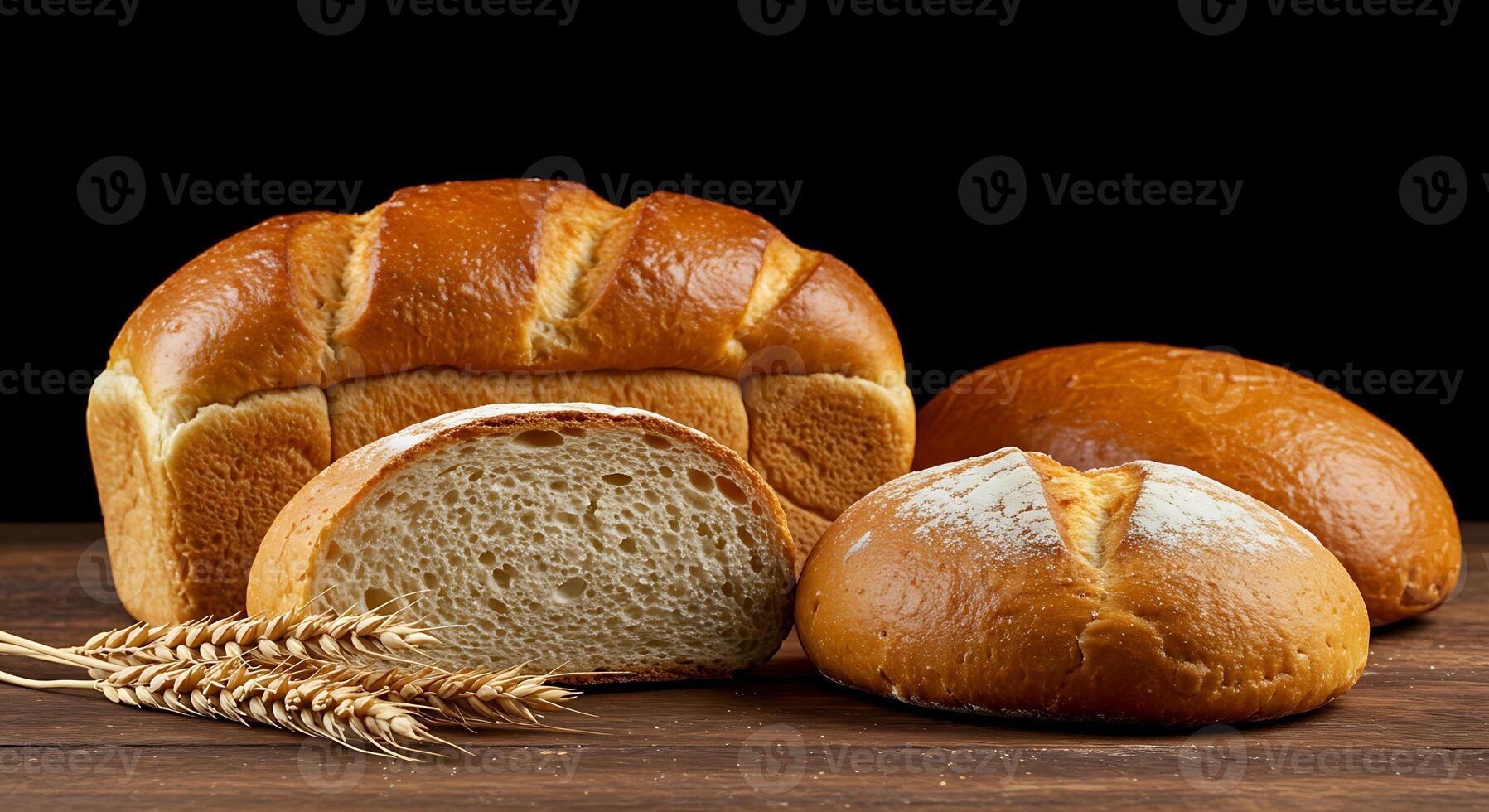 Bread Loaf with Surface Texture and Fluffy Airy Crumb photo