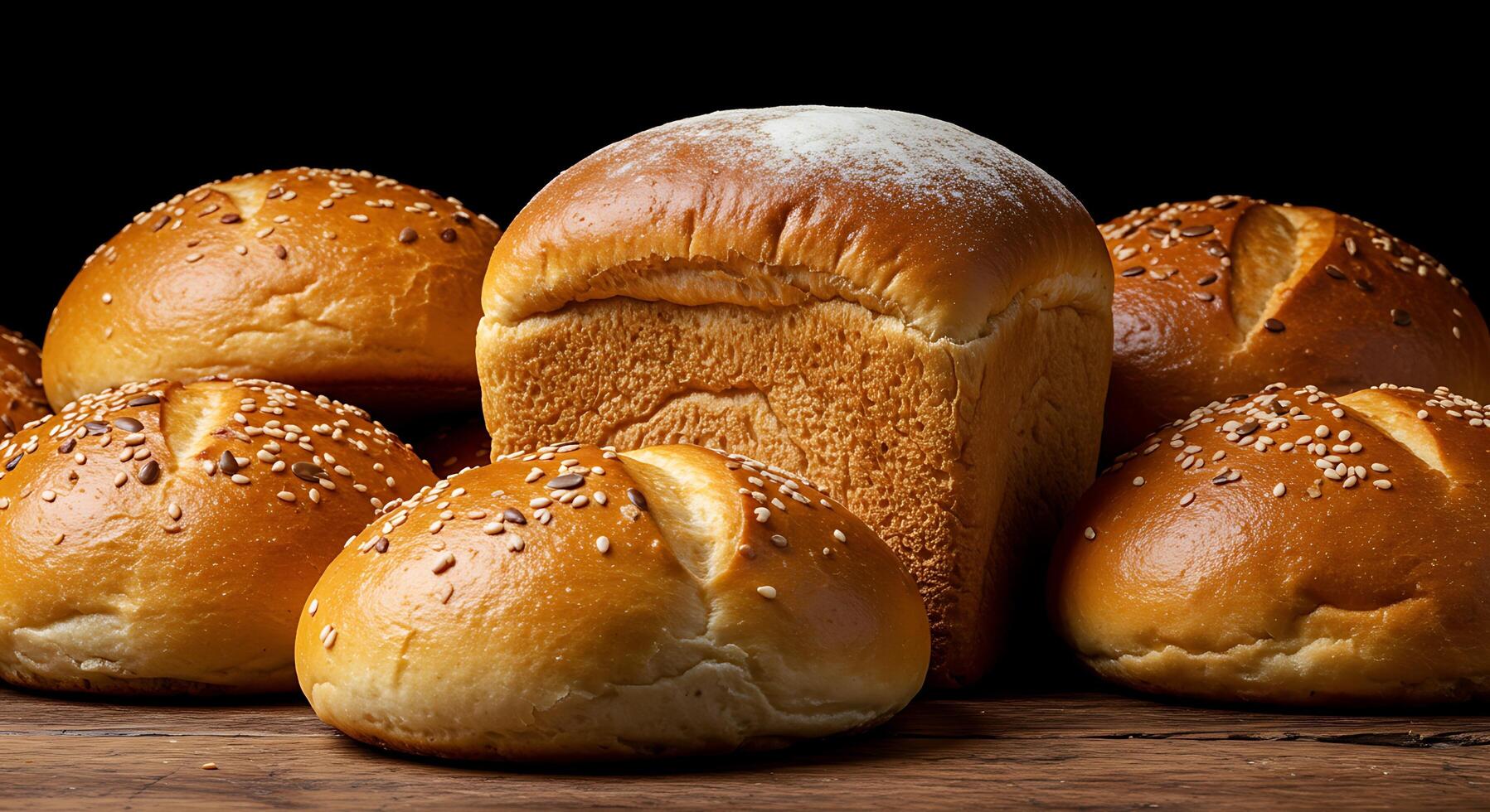 Beautiful Bread Texture with Golden Surface and Airy Crumb photo
