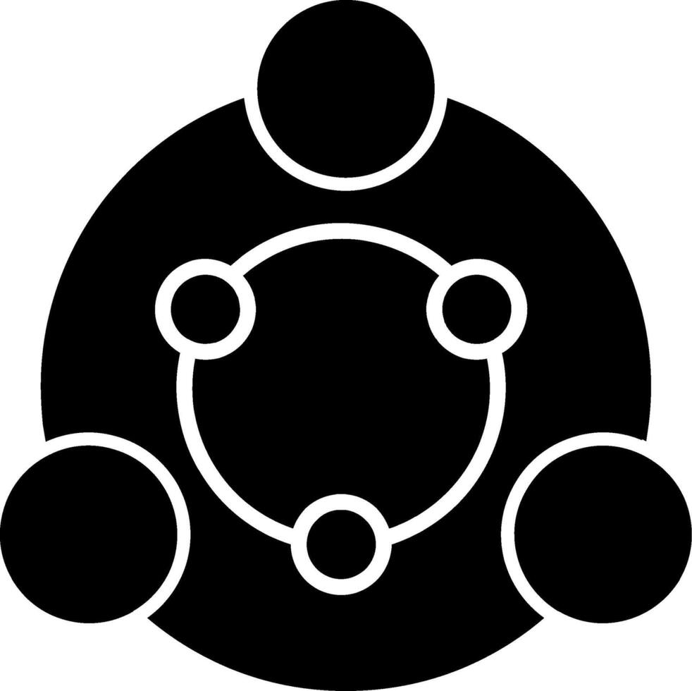 Enzyme Atoms Glyph vector