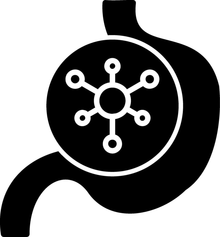 Stomach Enzyme Glyph vector