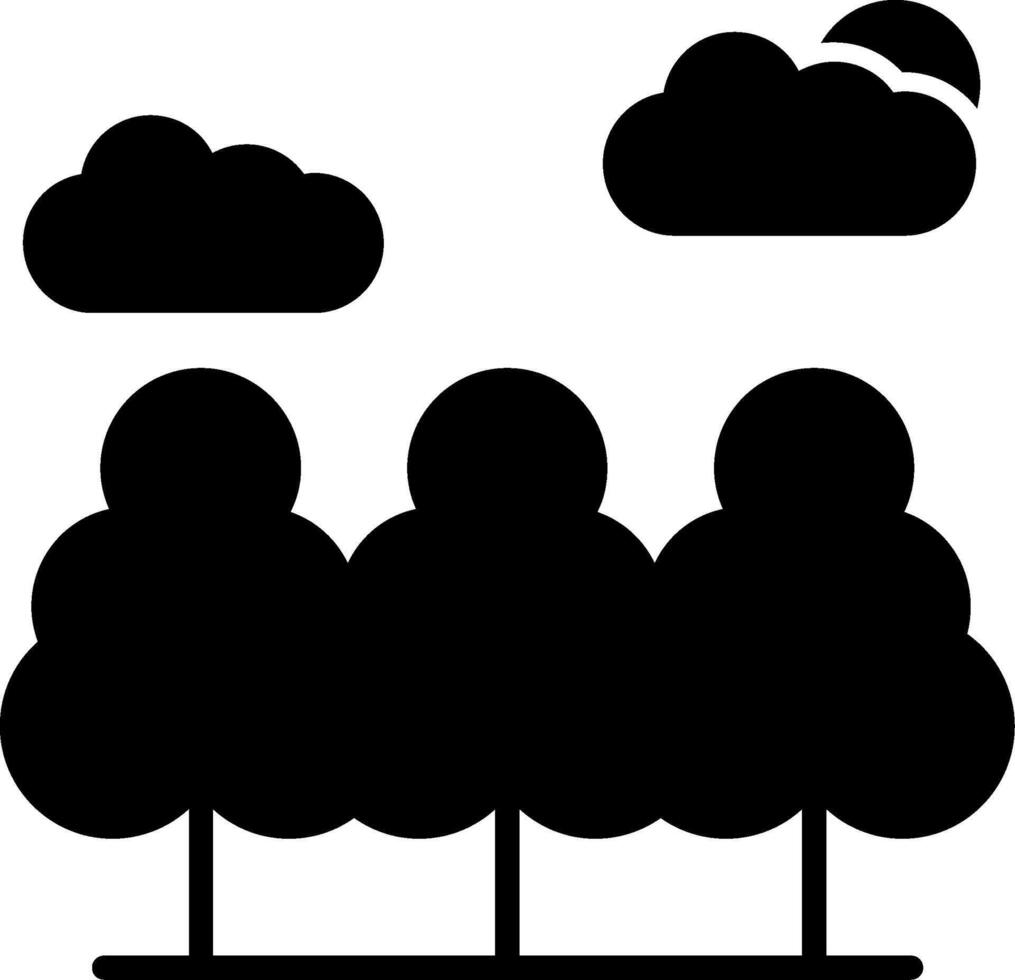 Trees Nature Canopy Glyph vector