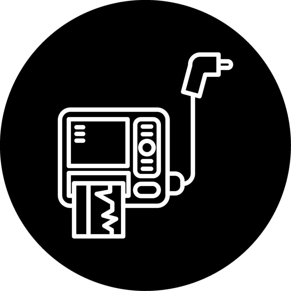 espirometría pulmón función prueba línea circulo invertido vector