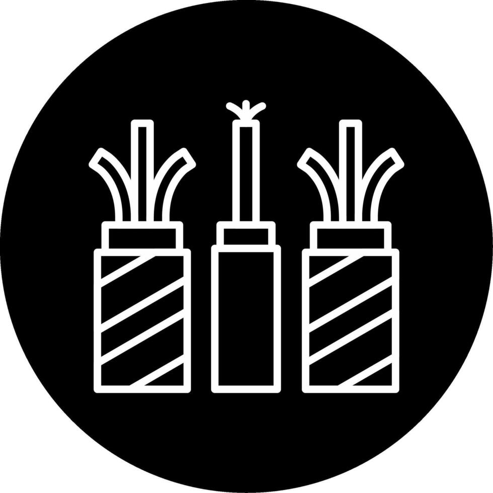 Electric Wiring Systems Line Circle Inverted vector