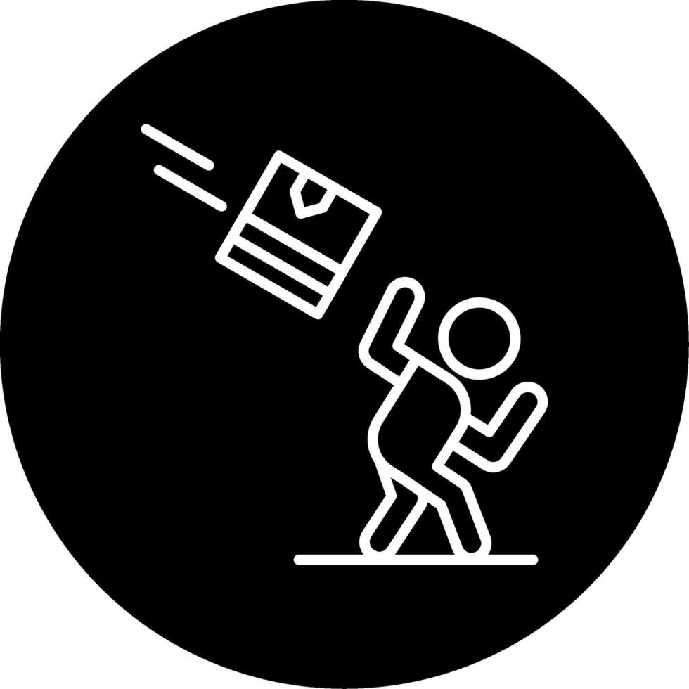 Falling Objects Danger of Falling Items Line Circle Inverted vector