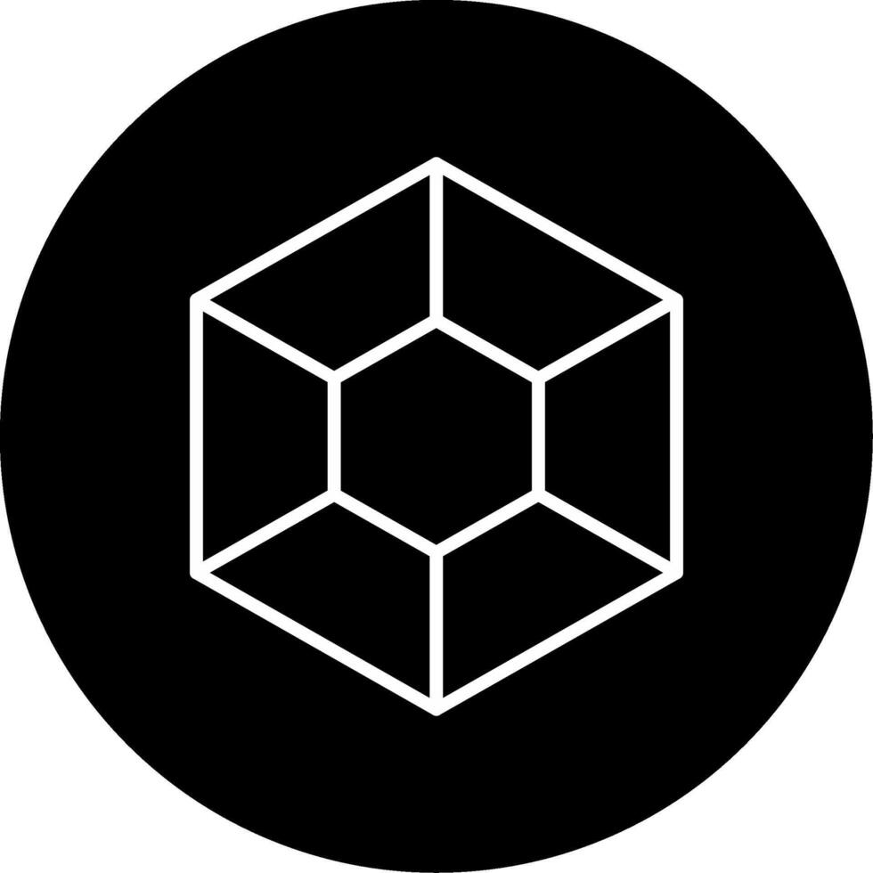 Hexagon Geometric Shape Line Circle Inverted vector