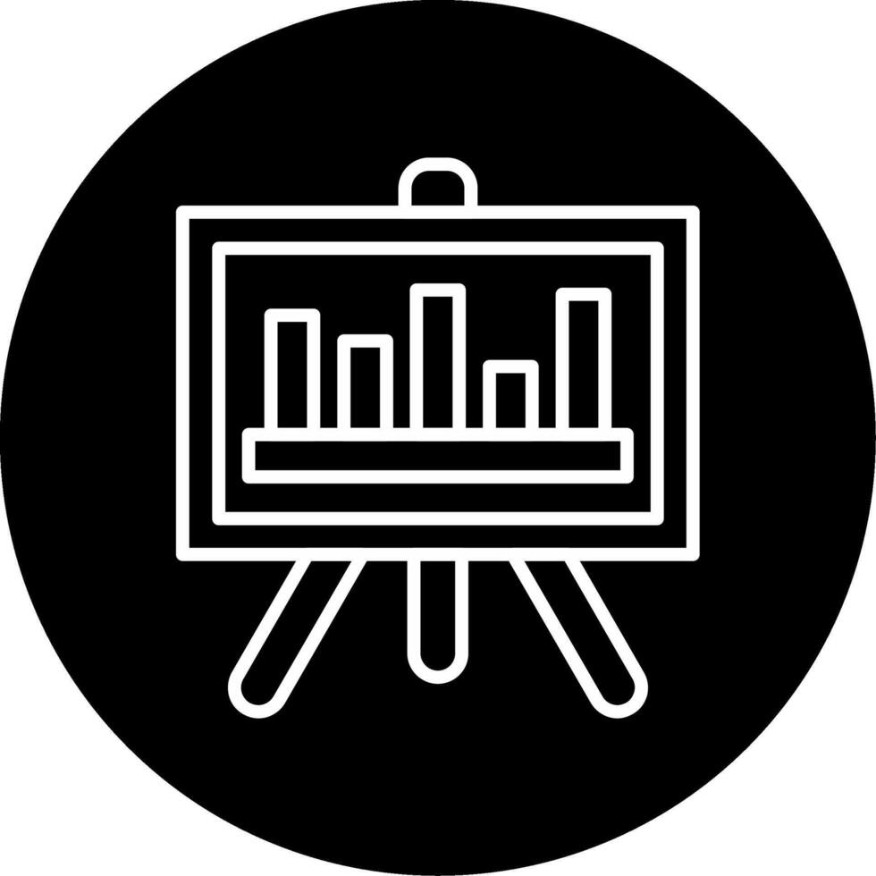 Bar Chart Presentation Line Circle Inverted vector