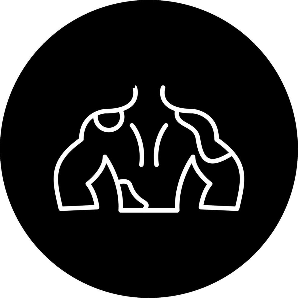 Back Sun Burn Marks Skin Damage Line Circle Inverted vector