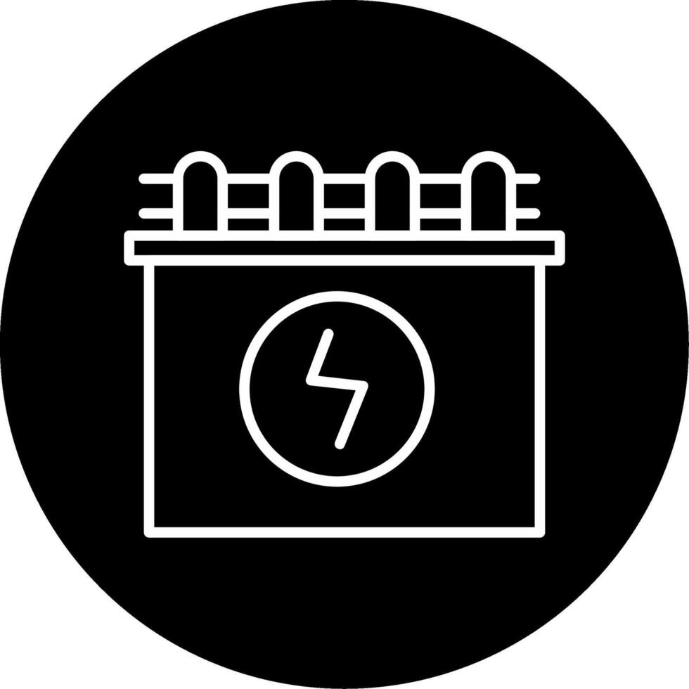 Electricity Power Plant Line Circle Inverted vector