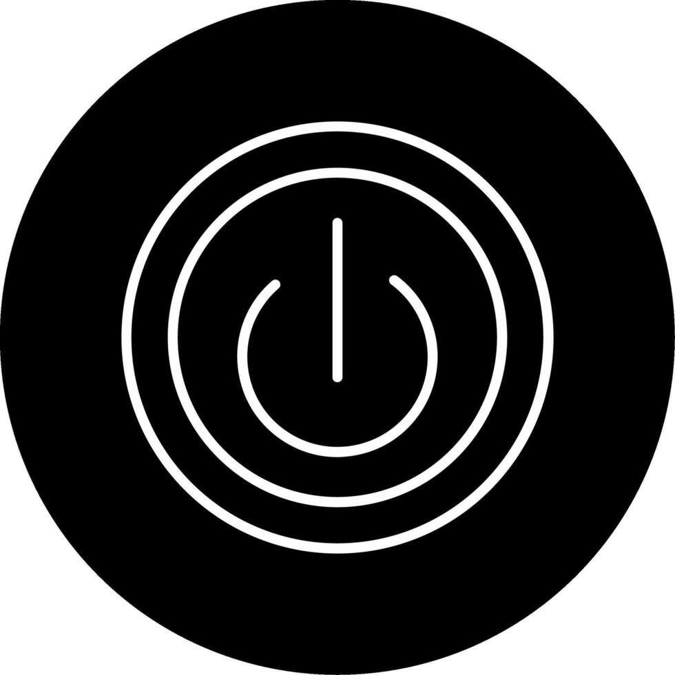 Power Button Switch Line Circle Inverted vector