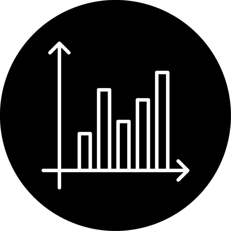 Bar Chart Statistical Graph Line Circle Inverted vector