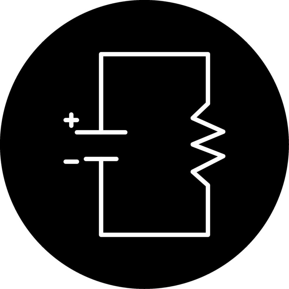 Simple Resistor Circuit Line Circle Inverted vector