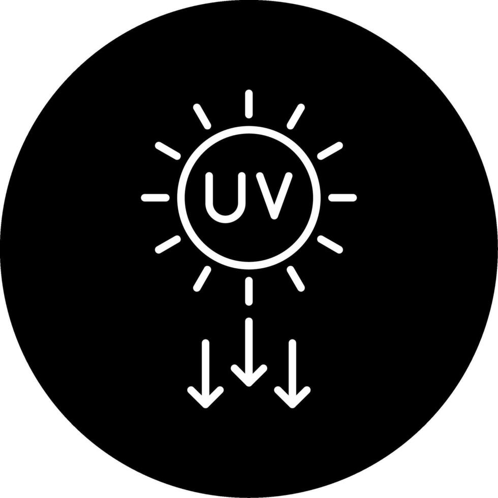 UV Ultraviolet Radiation Line Circle Inverted vector