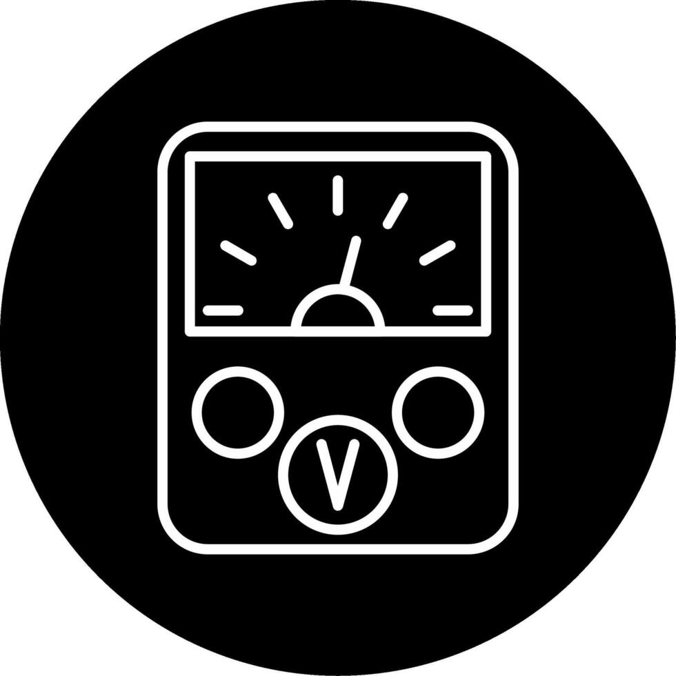 Voltmeter Measurement Tool Line Circle Inverted vector