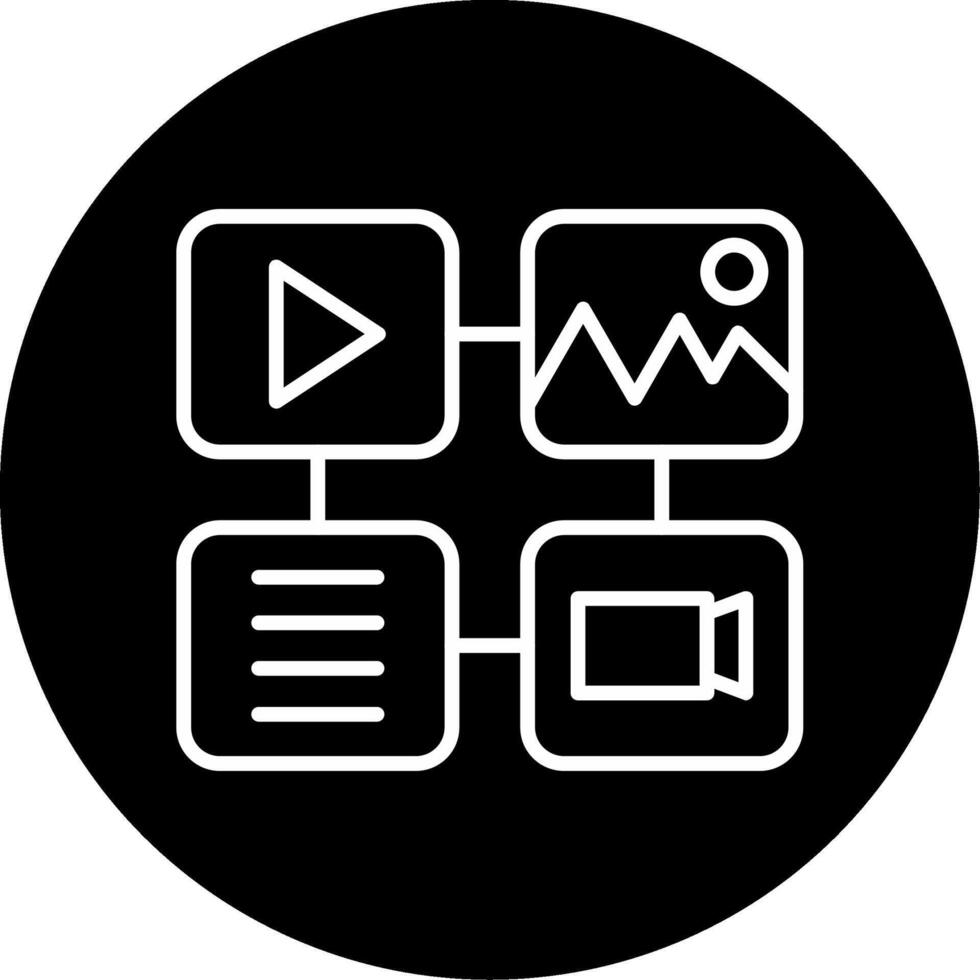 Digital Asset Creation Line Circle Inverted vector