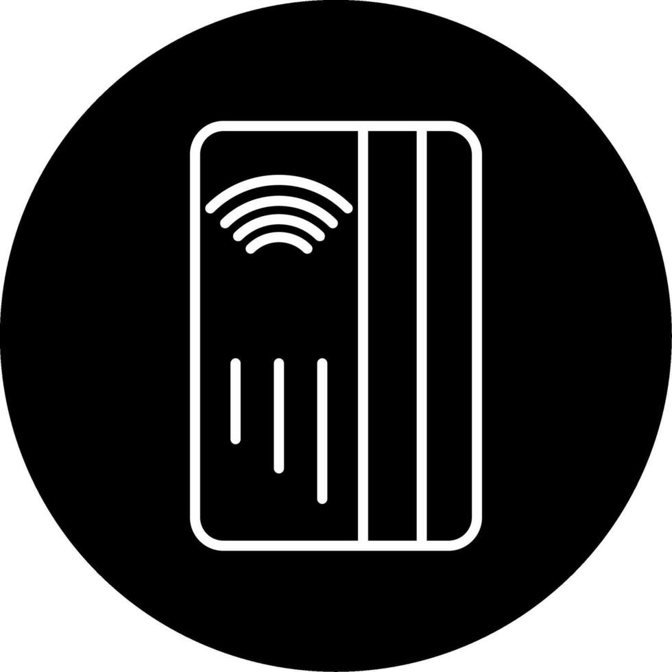 Cashless Digital Payment Line Circle Inverted vector