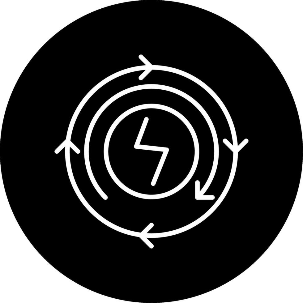 Energy Recycle System Line Circle Inverted vector