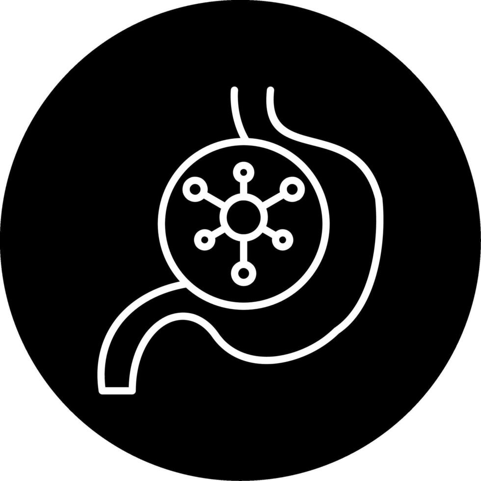 Stomach Line Circle Inverted vector
