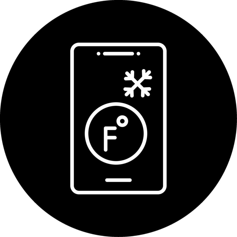 Ambient Temperature Sensor Line Circle Inverted vector