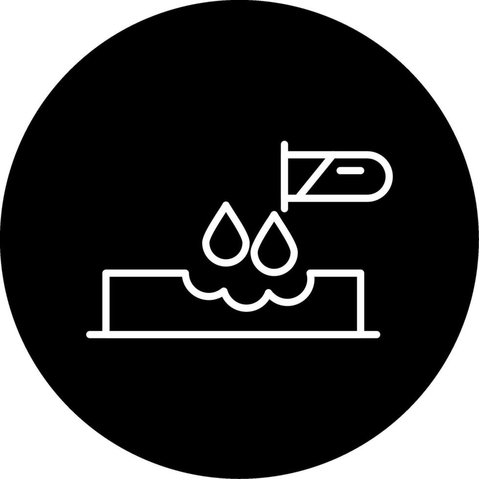 Corrosive Dangerous Chemical Hazard Line Circle Inverted vector