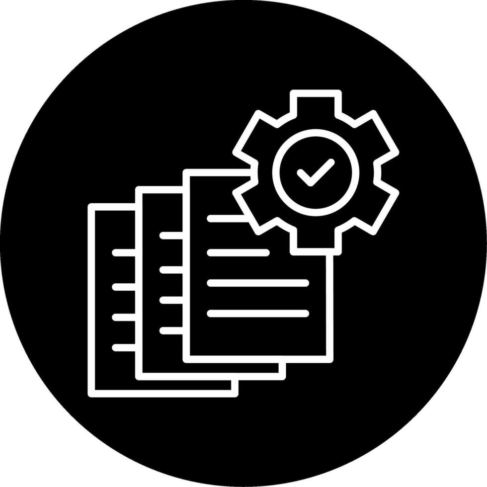 Batch Processing System Line Circle Inverted vector