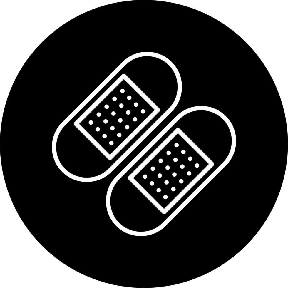 Bandages Wound Dressing Line Circle Inverted vector