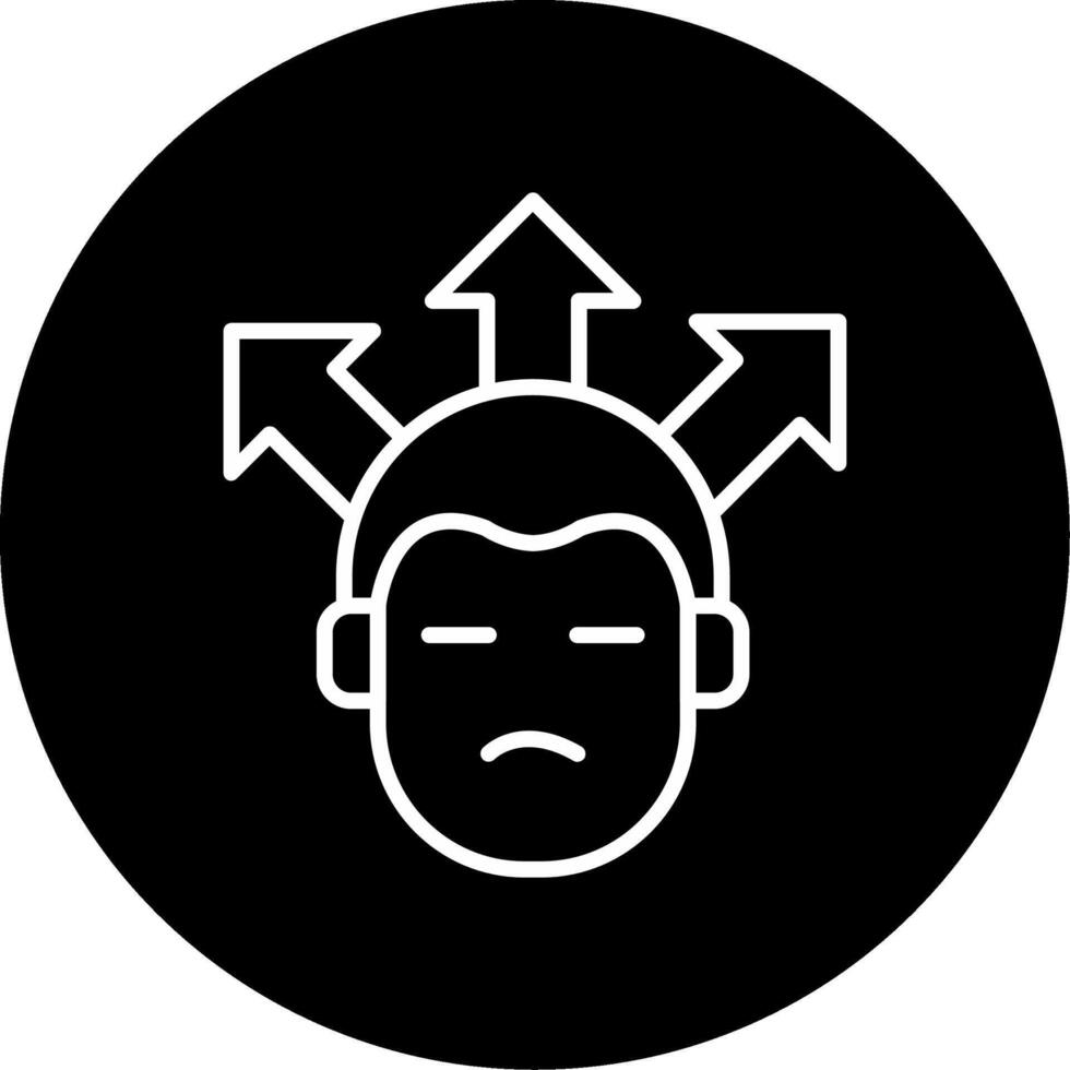 Distracted Mindset Traits Line Circle Inverted vector
