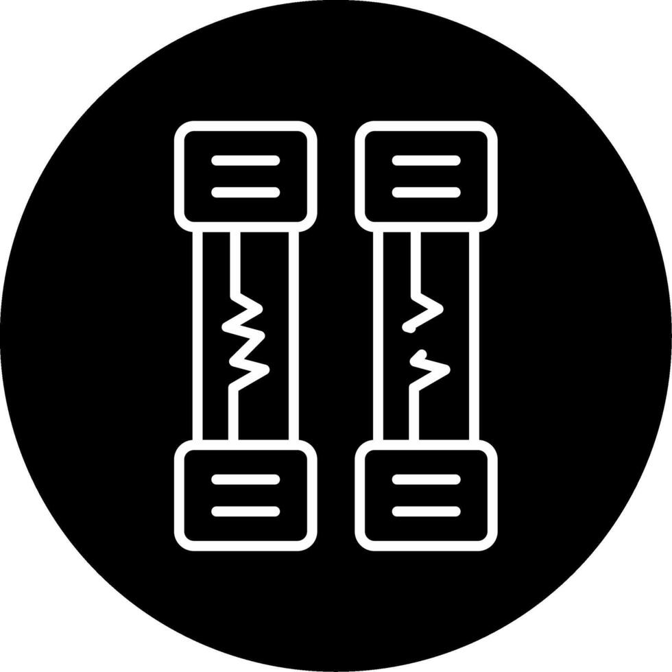 Electrical Fuse Repair Line Circle Inverted vector
