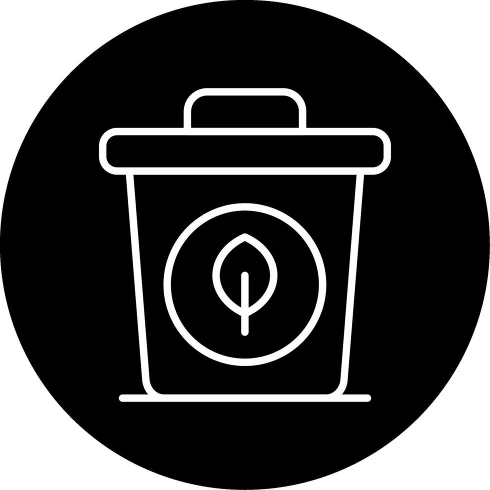 Recycle Bin Waste Sorting Container Line Circle Inverted vector