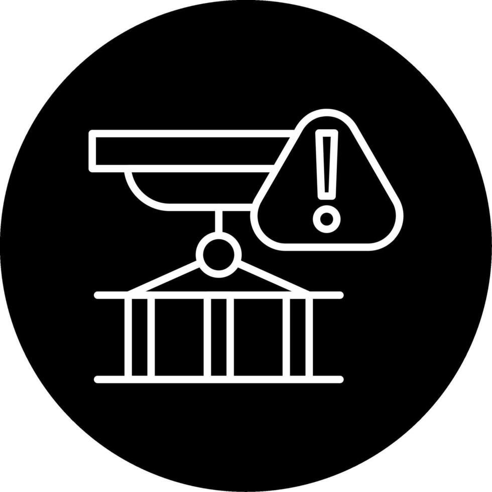 Overhead Caution Falling Objects Warning Line Circle Inverted vector