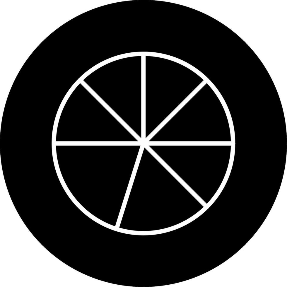 Pie Chart Data Distribution Line Circle Inverted vector