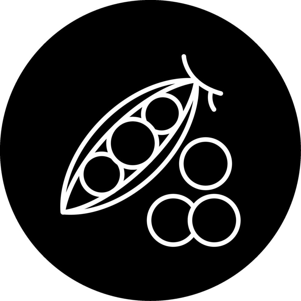 Peas Green Legume Line Circle Inverted vector