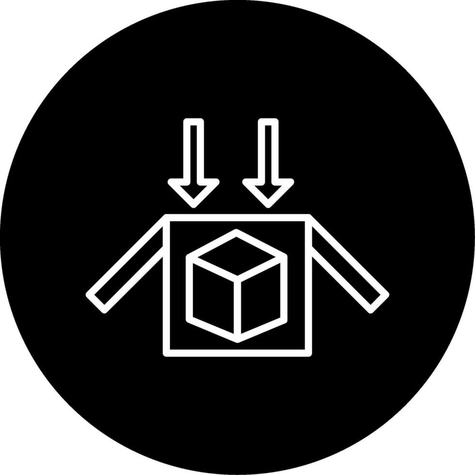 Product Packaging Process Line Circle Inverted vector