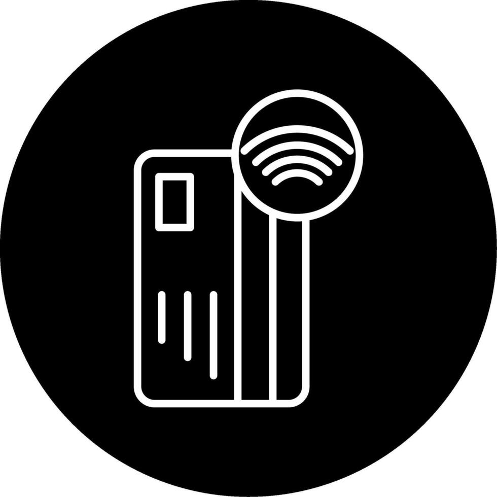 Tap To Pay Quick Payment Line Circle Inverted vector
