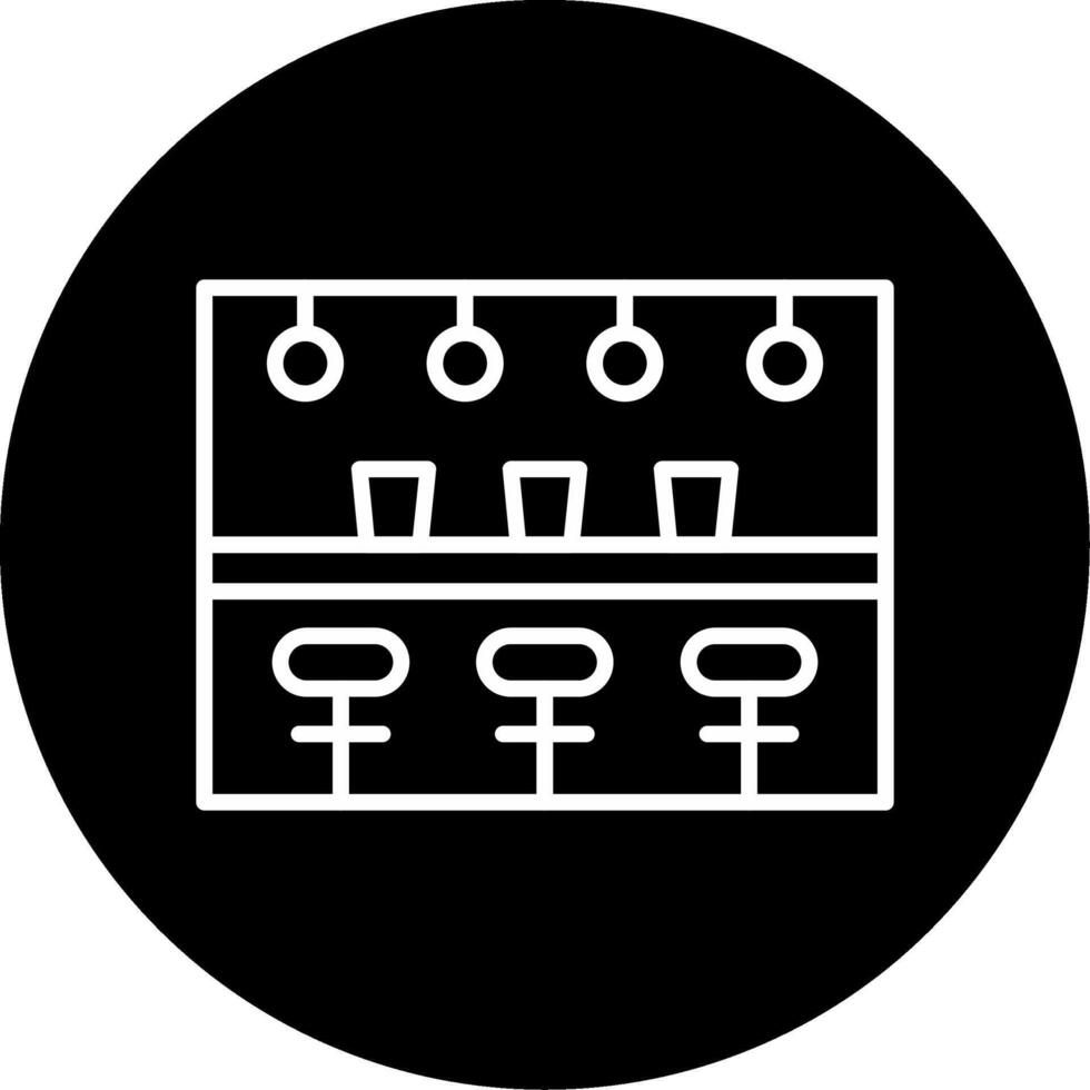 Bar Drinking Area Line Circle Inverted vector