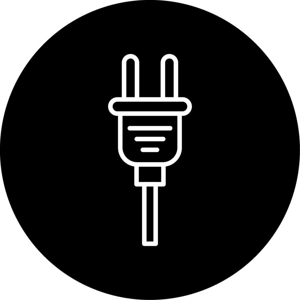 Plug Electrical Connector Line Circle Inverted vector