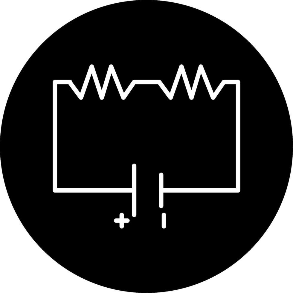 Resistor Divider Circuit Line Circle Inverted vector