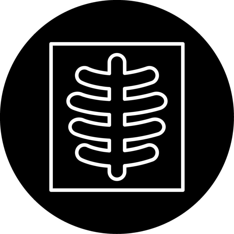 X Ray Medical Imaging Line Circle Inverted vector
