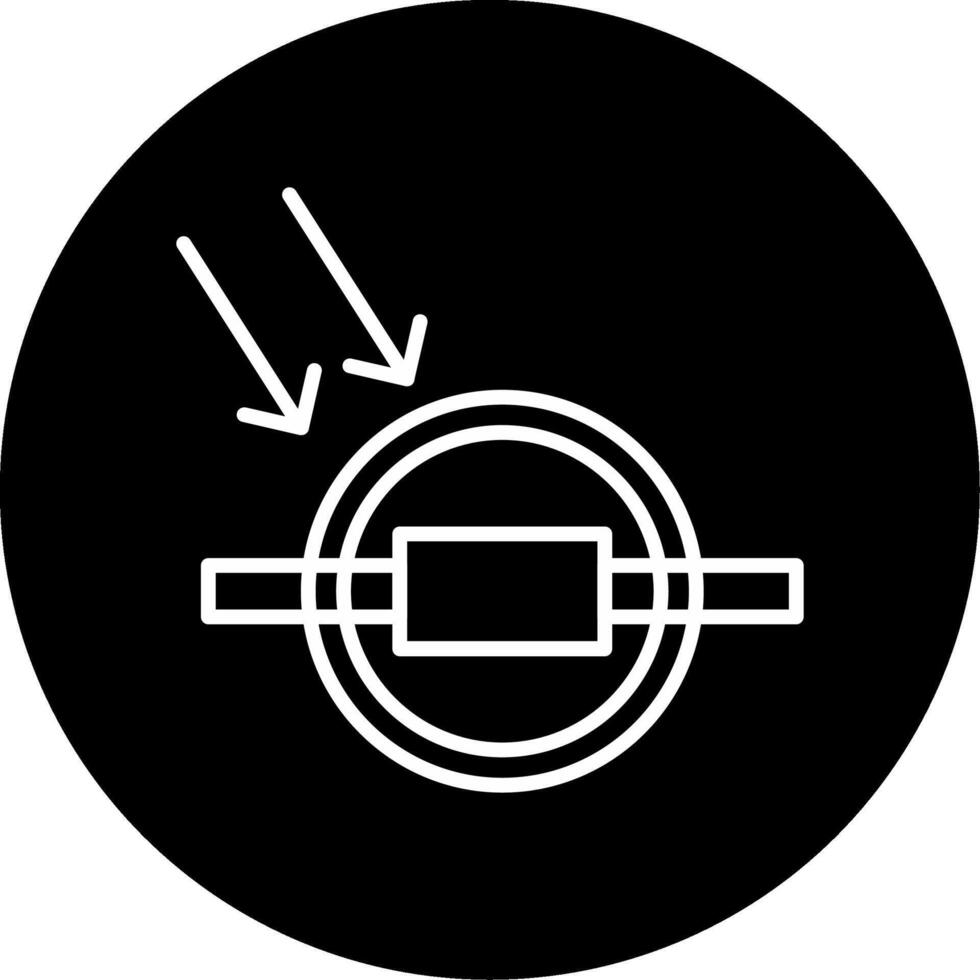 LDR Light Sensor Line Circle Inverted vector