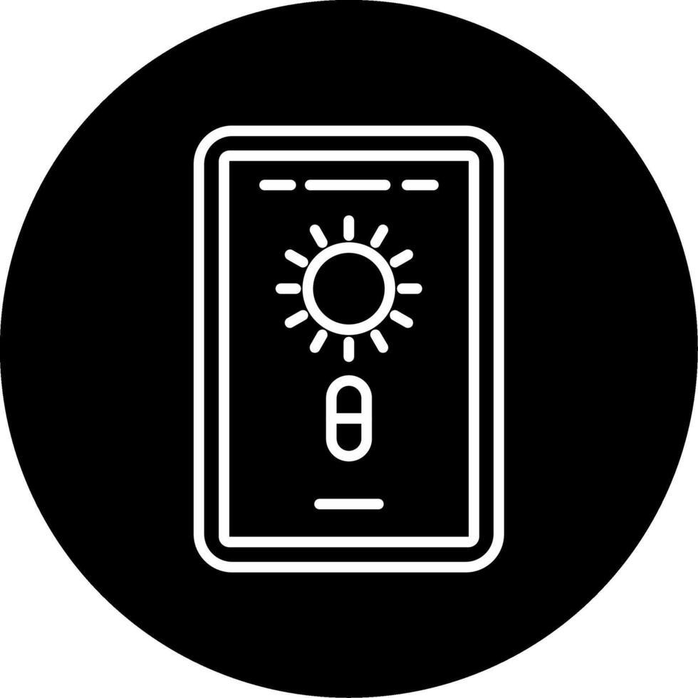 Ambient Sensor Environmental Monitoring Line Circle Inverted vector
