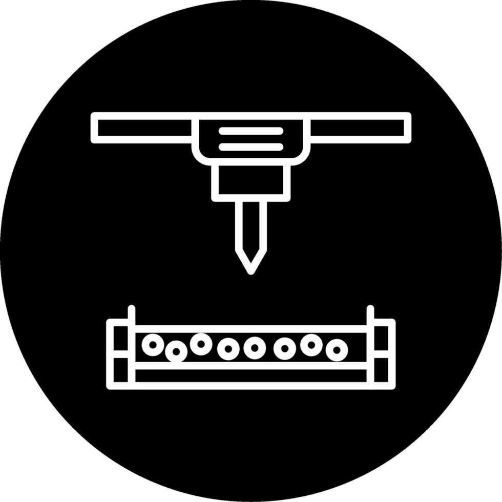 Powder Bed Fusion Line Circle Inverted vector