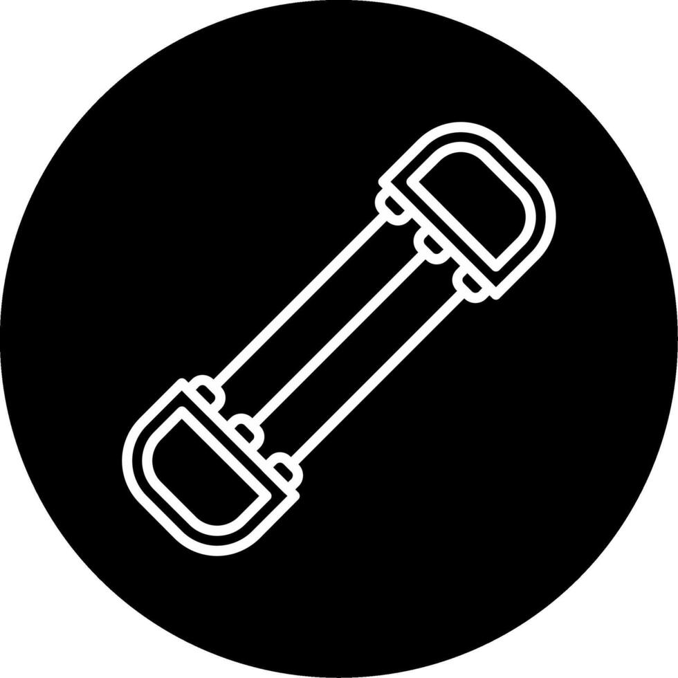 Chest Expander Workout Tool Line Circle Inverted vector