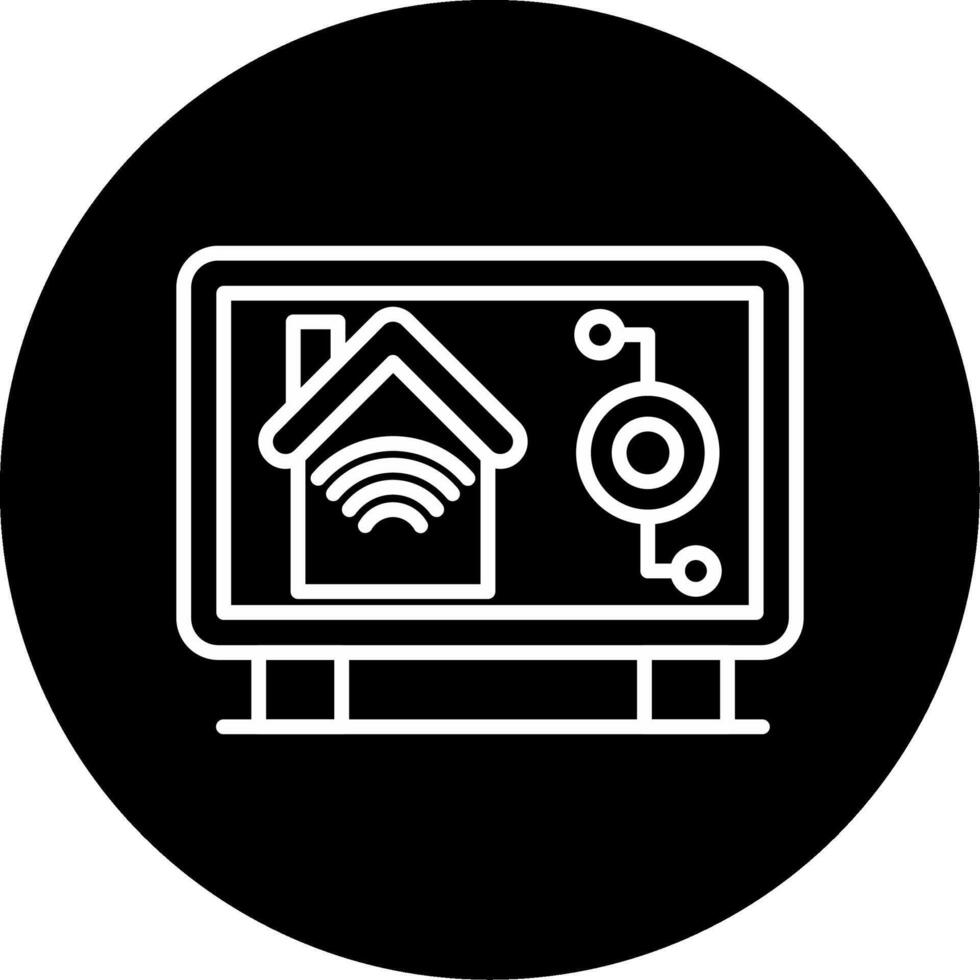 Smart TV Advanced Television Technology Line Circle Inverted vector