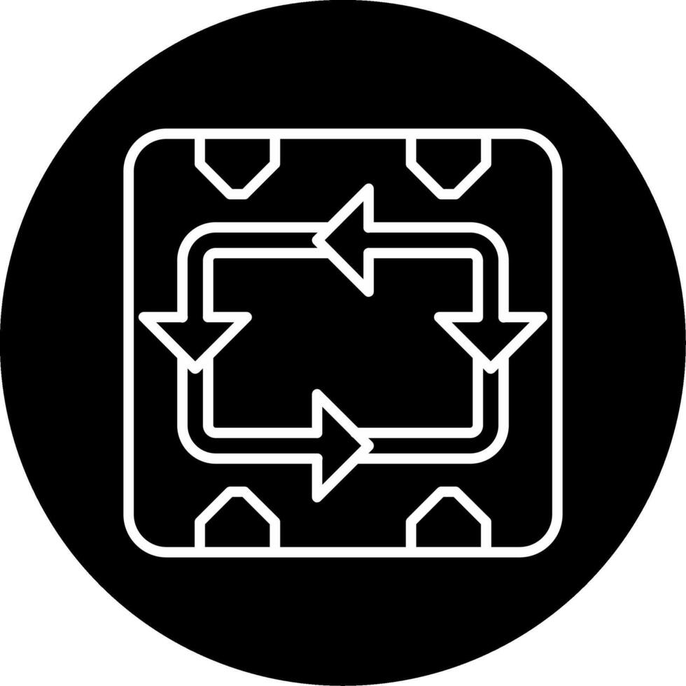 Boxes Recycle Packaging Reuse Line Circle Inverted vector