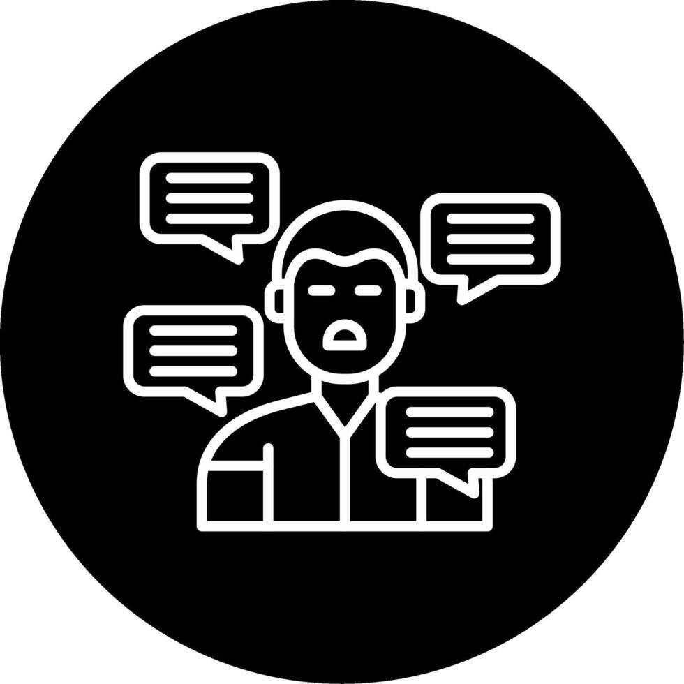 Not Listening Traits Line Circle Inverted vector