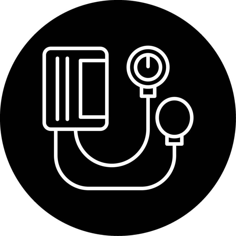 Sphygmomanometer Blood Pressure Monitor Line Circle Inverted vector