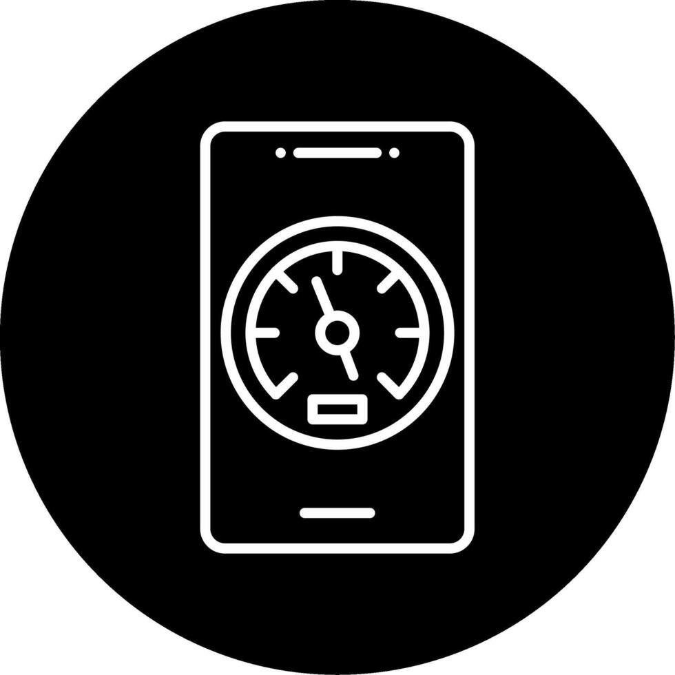 Barometric Pressure Sensor Line Circle Inverted vector