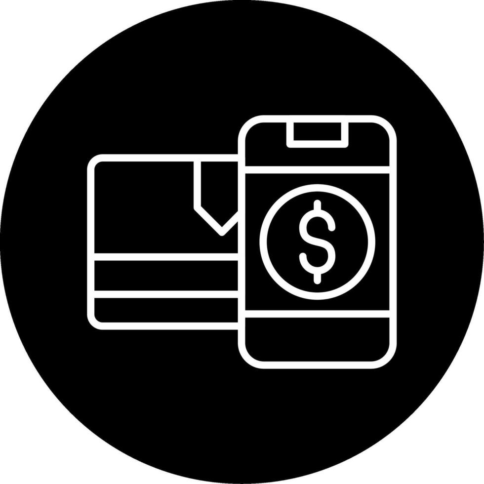 Delivery Payment Payment for Shipping Line Circle Inverted vector
