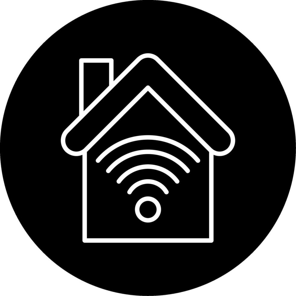 Smart Home Intelligent Household System Line Circle Inverted vector